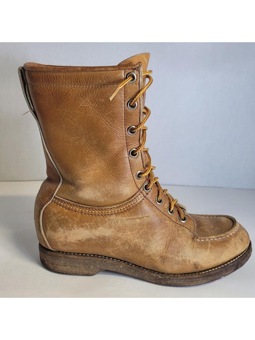 Chippewa Leather Work Boots Wisconsin Size 6 B Vtg 9"